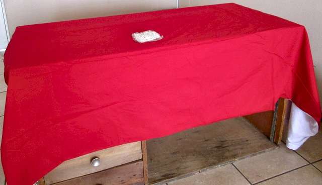 Curtains - Deep red, long drop