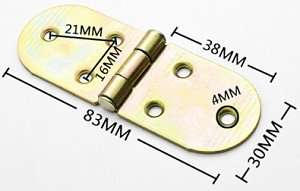 Hinges and latches - Back flap - lumbar - edges - round