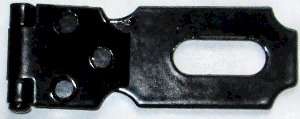 Back flap with latch with padlock
