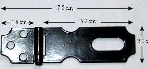 Back flap with latch with padlock