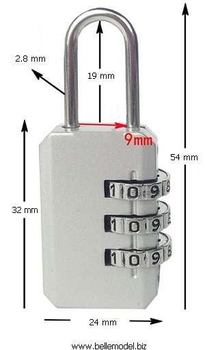 Padlocks - small - 9mm - combination