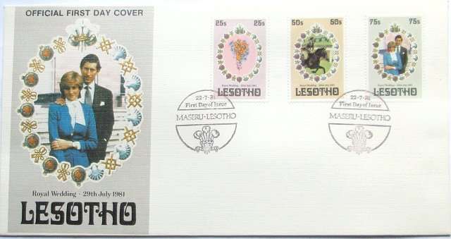 First day cover - the royal wedding of Charles and Diana - Lesotho - 1981-07-22 - Post office 1
