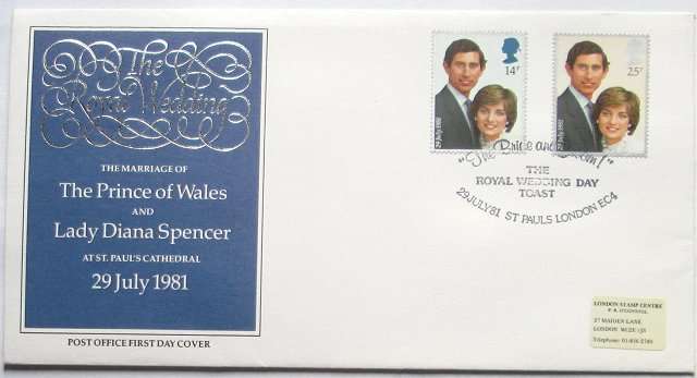First day cover - the royal wedding of Charles and Diana - UK - 1981-07-22 - Post office 2
