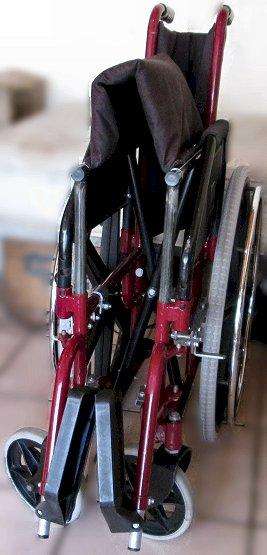 Wheelchairs - manual push - 2nd hand - maroon