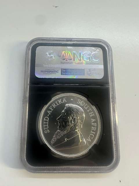 2017 SILVER KRUGERRAND 1oz NGC SP69 FIRST DAY OF PRODUCTION SIGNED TUMI