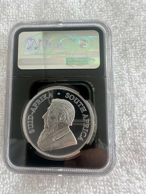 2018 SILVER KRUGERRAND 1oz NGC PF70 FIRST RELEASES SIGNED BY TUMI