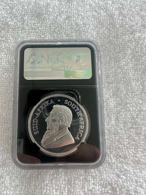 2019 SILVER KRUGERRAND 1oz NGC PF70 FIRST DAY OF ISSUE SIGNED TUMI