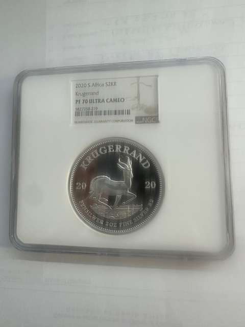 2020 SILVER KRUGERRAND 2oz NGC PF70
