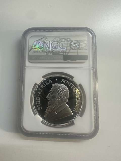 2020 SILVER KRUGERRAND 1oz NGC PF70 RHINO PRIVY
