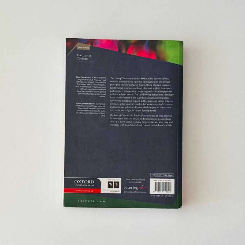 The Law of Contract in South Africa 3rd Ed ISBN 9780190419820