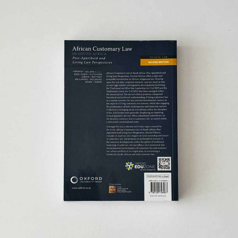 African Customary Law in South Africa 2nd Edition ISBN 9780190748487