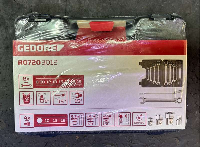 Gedore red ratchet Spanners set 8-19mm 12 piece