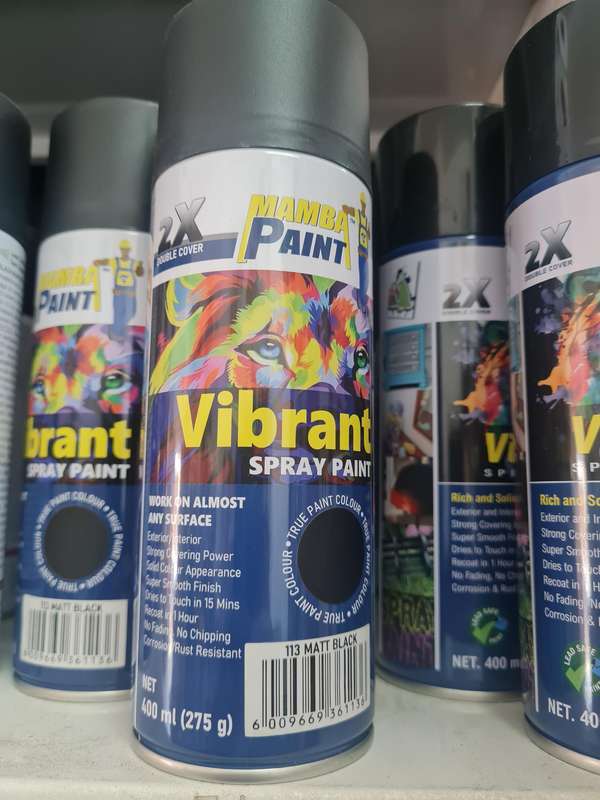 400ml quality spray paint MATT BLACK