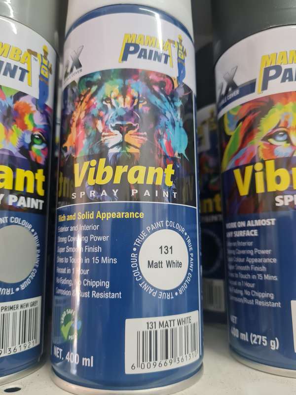 400ml quality spray paint MATT WHITE