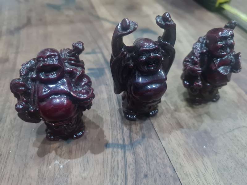 3 x Budha Sculptures,  vintage and highly collectable