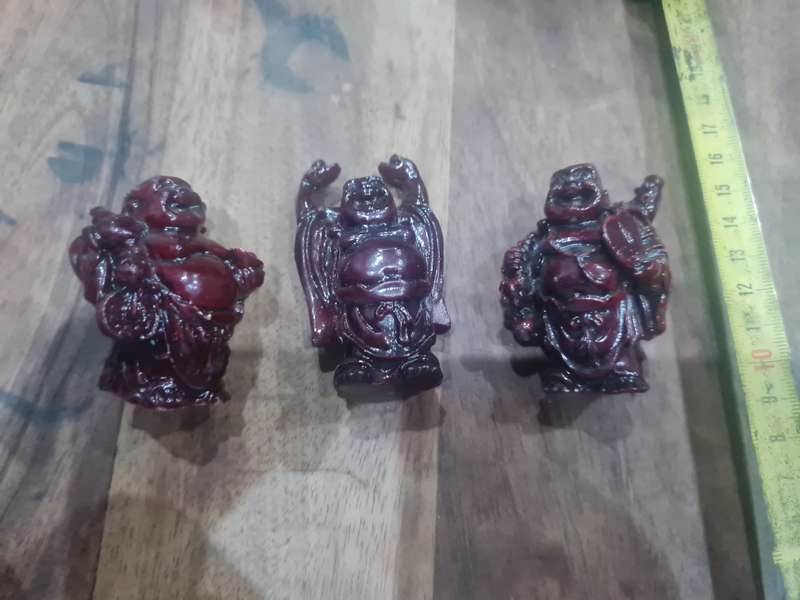 3 x Budha Sculptures,  vintage and highly collectable