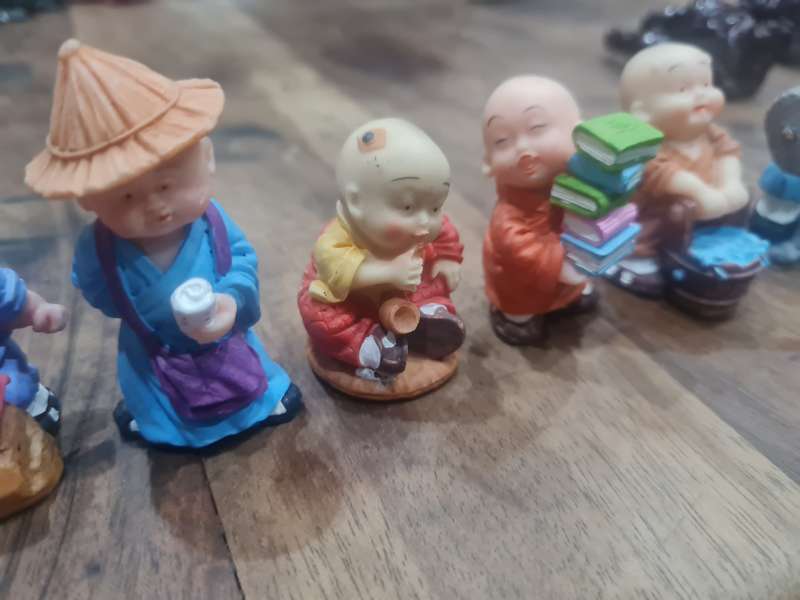 Buddhist Monk Figurines,  vintage and highly collectable