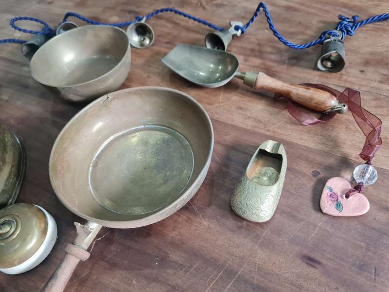 Vintage copper bed warming lot