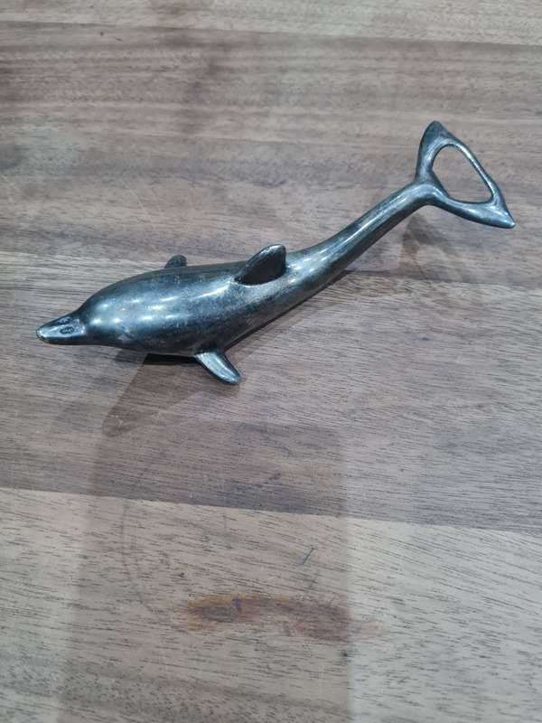 Vintage Dolphin brass / metal bottle opener