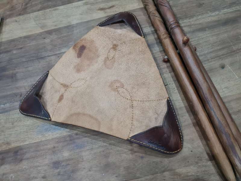 Vintage collectors leather stool