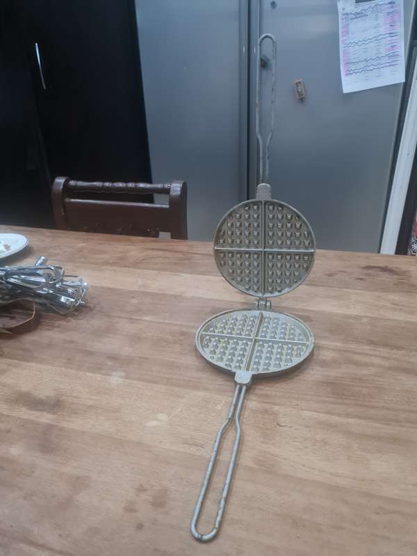 Vintage waffle iron pan , see pictures