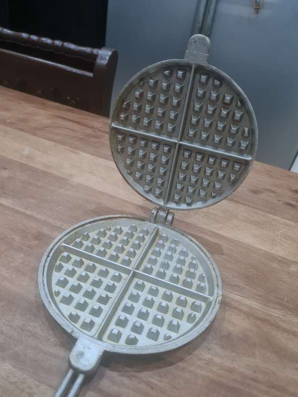 Vintage waffle iron pan , see pictures