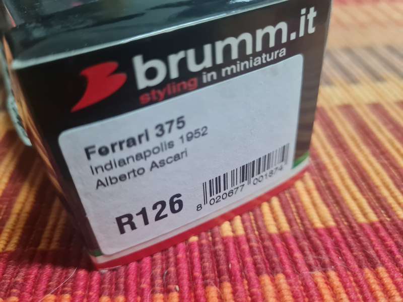 Boxed BRUMM 1/43 Ferrari 375 , 1952
