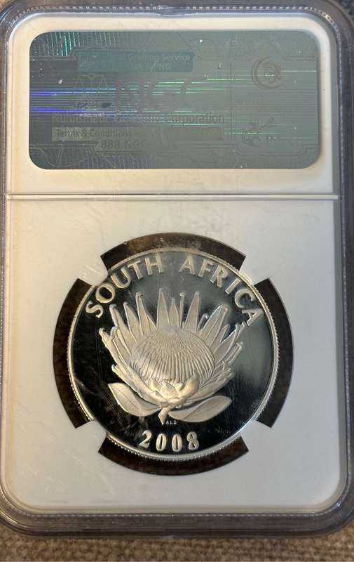2008 SOUTH AFRICAN S1R MAHATMA GANDHI ONE RAND COIN