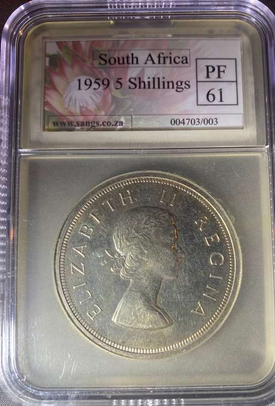 1959 SOUTH AFRICA 5 SHILLINGS