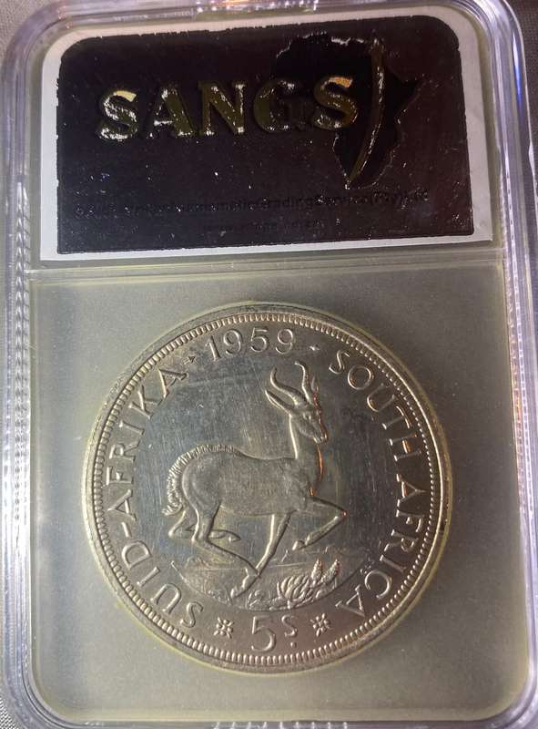 1959 SOUTH AFRICA 5 SHILLINGS