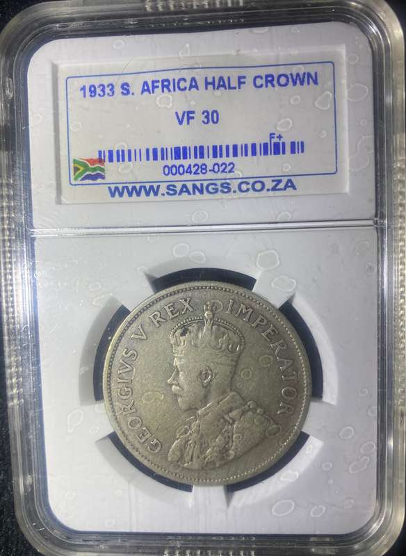 1933 SOUTH AFRICA HALF CROWN