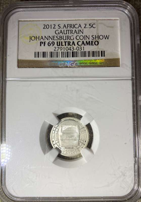 2012 SOUTH AFRICA 2.5c GAUTRAIN JHB COIN SHOW