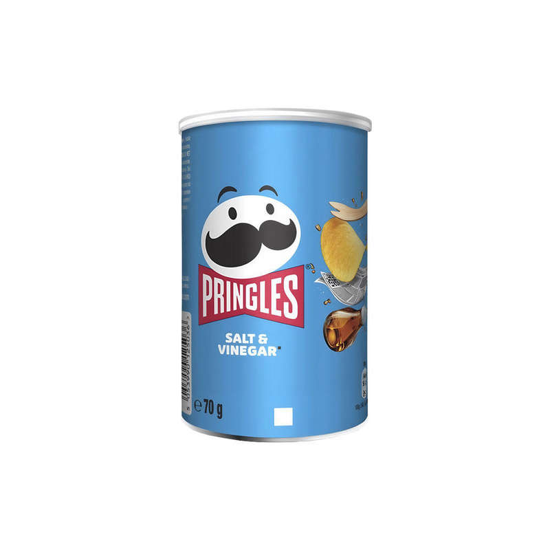 Pringles Salt & Vinegar Snacking Crisps 12 x 70g