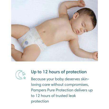 Pampers Pure Protection Nappies x 3 Packs (114 Nappies) SIZE 2 (4-8KG)