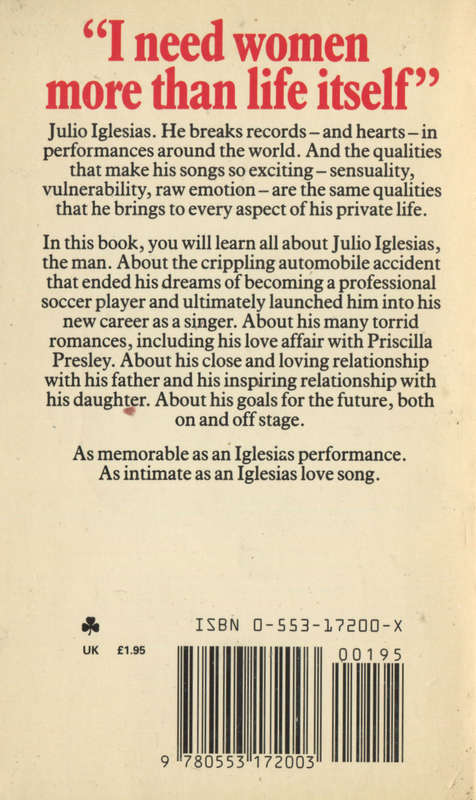 JULIO IGLESIAS - Biography by Jeff Rovin - Paperback