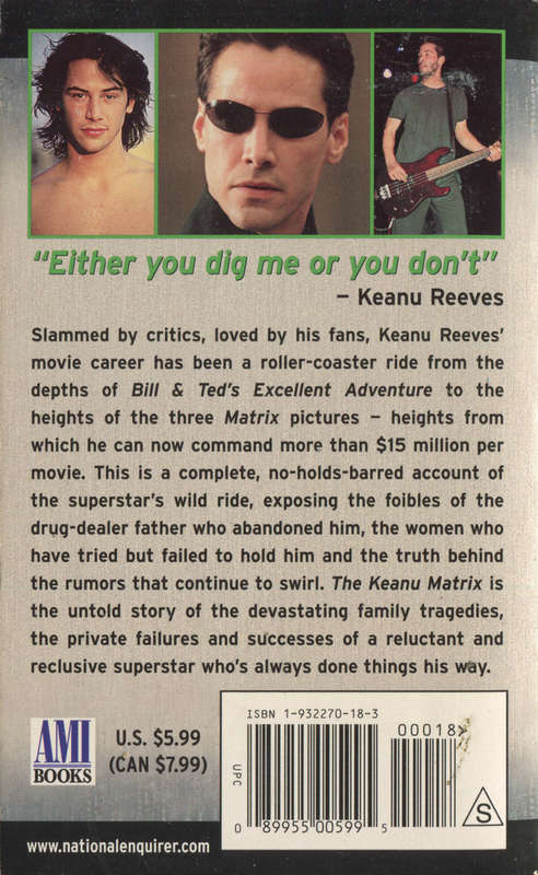 KEANU REEVES - The Keanu Matrix by JJ Goodrich - Paperback - NEW