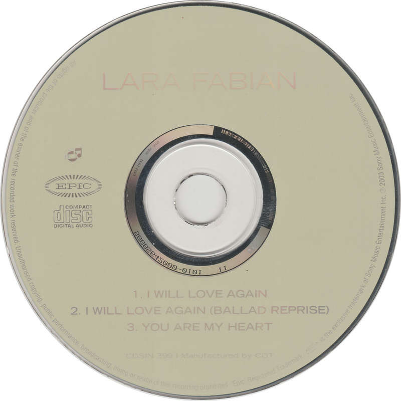 LARA FABIAN - I Will Love Again - South African CD - CDSIN399