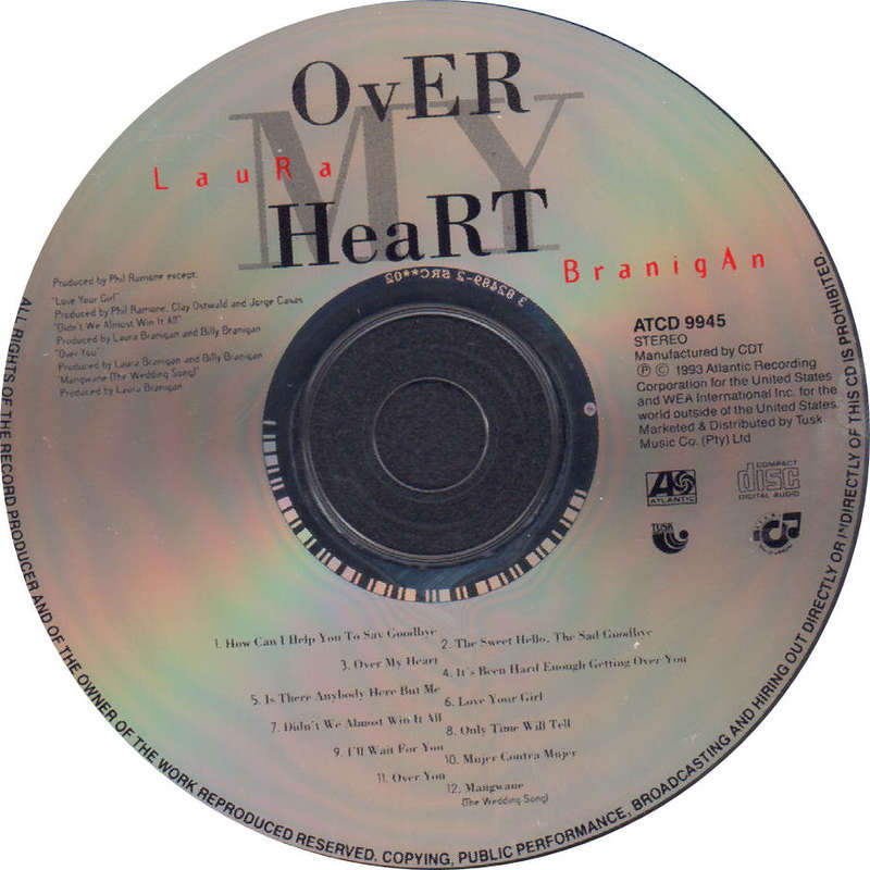LAURA BRANIGAN - Over My Heart - South African CD - ATCD9945