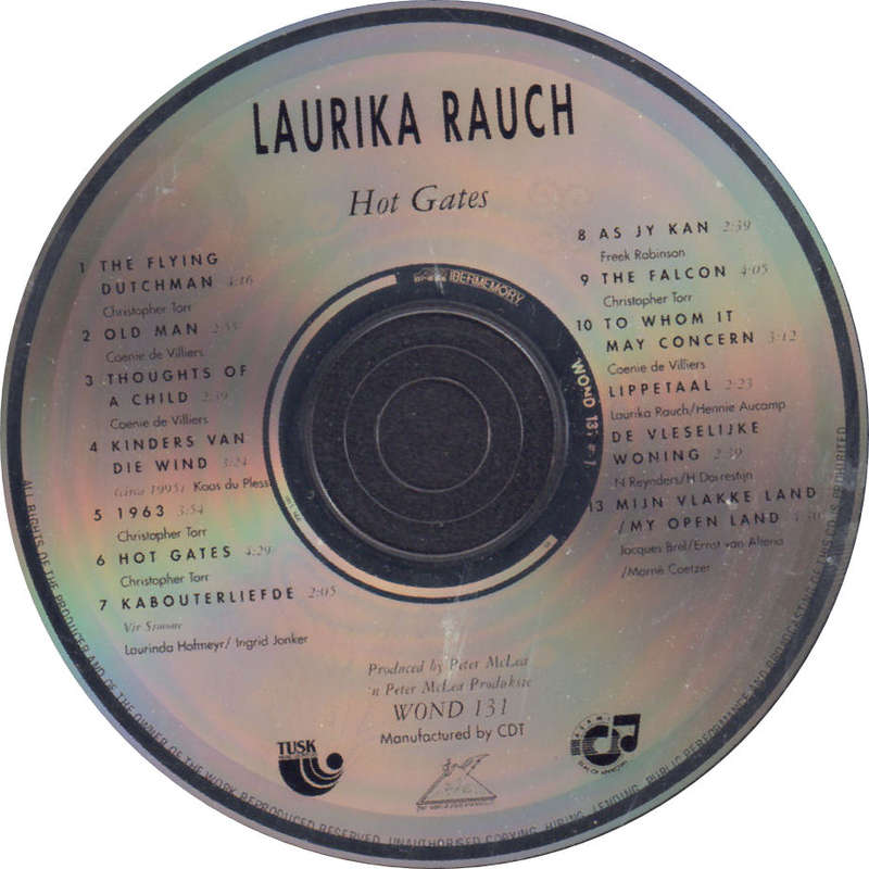 LAURIKA RAUCH - Hot Gates - South African CD - WOND131