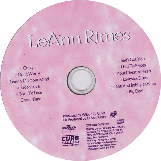 LEANN RIMES - LeAnn Rimes -  South African CD - CDCURB(WF)029