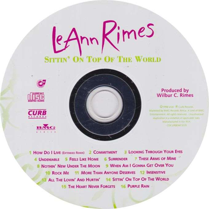 LEANN RIMES - Sittin' On Top Of The World -South African CD - CDCURB(WF)028
