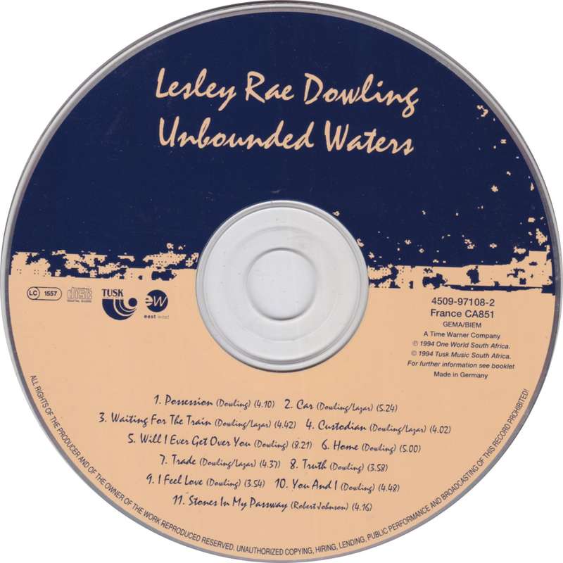 LESLEY RAE DOWLING - Unbounded Waters - Import CD - 4509-97108-2