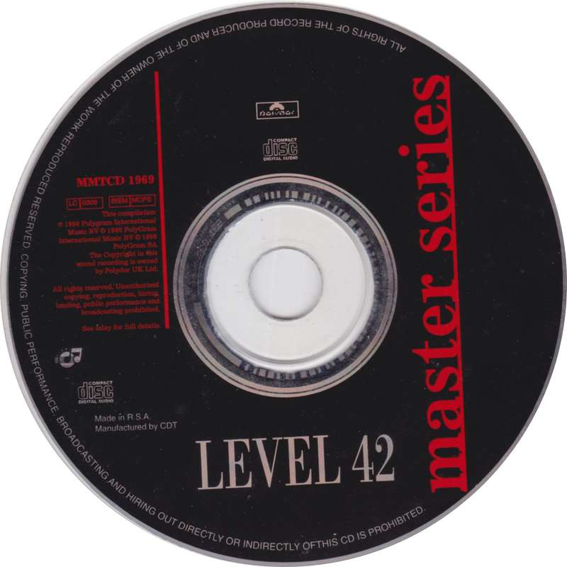 LEVEL 42 - Master Series -  South African CD - MMTCD1969