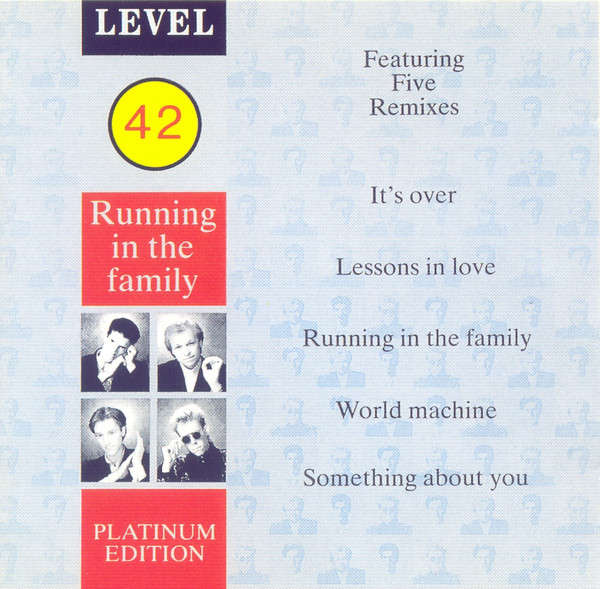 LEVEL 42 - Running In The Family - South African CD - MMTCD1918
