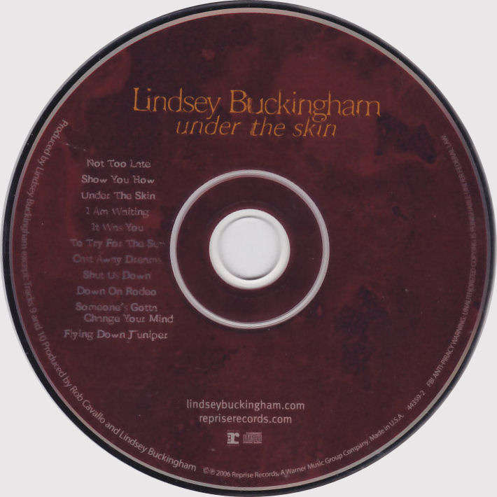 LINDSEY BUCKINGHAM FLEETWOOD MAC - Under The Skin - Import Promo CD - 43221-2