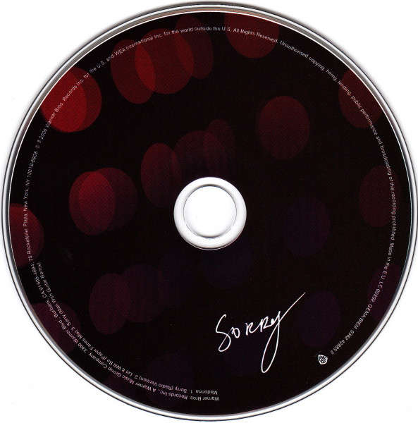 MADONNA - Sorry - Import CD Single - 936242885-2