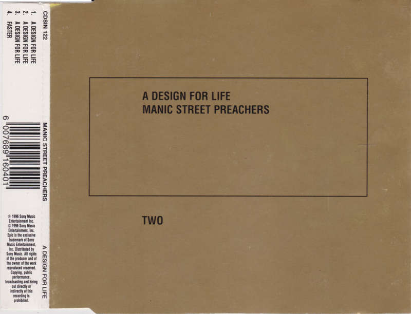 MANIC STREET PREACHERS - A Design For Life (Two) - South African CD Single - CDSIN122