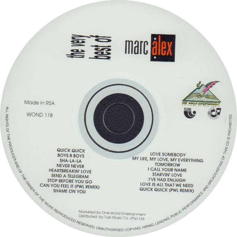 MARCALEX - Very Best Of - South African CD - WOND118