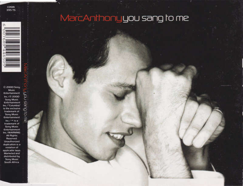MARC ANTHONY - You Sang To Me - South African CD Single - CDSIN395