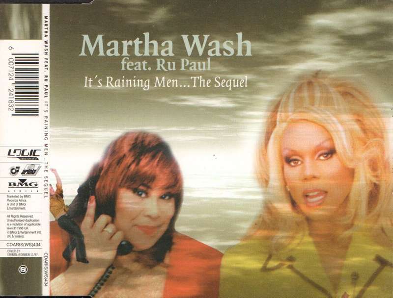 MARTHA WASH FEAT RU PAUL - It's Raining Men... The Sequel - South African CD Single
